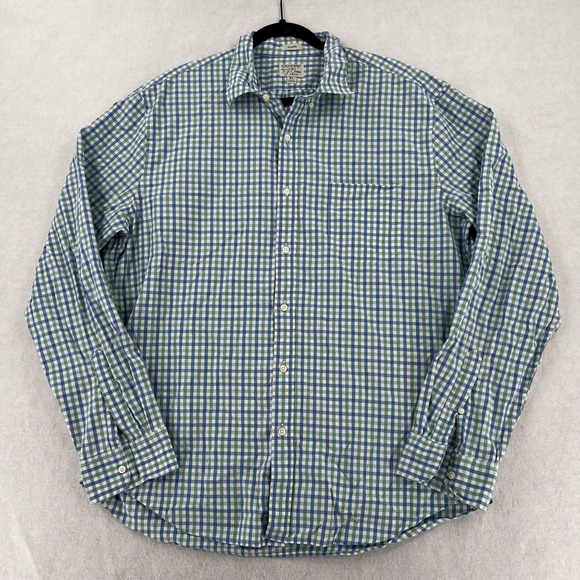 J.CREW Other - J Crew Men's Shirt Classic White Blue Check Long Sleeve Button Down Size XL